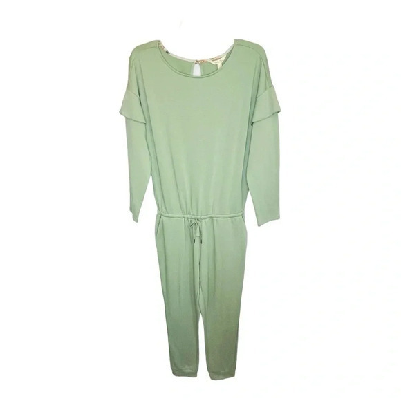 Matilda Jane Resting Day Romper Green Long Sleeve Ruffle Women Size Small NWT - Picture 4 of 16